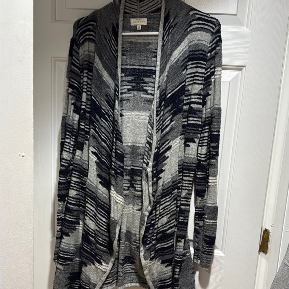 Lucky Brand Gray and Blue Cardigan Sweater